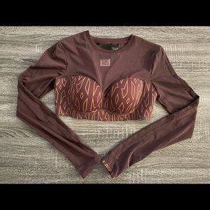 Ivy Park x Adidas Mesh long sleeve Crop top